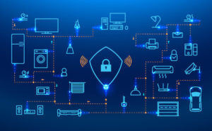 Internet of Things interacting with all the connection points around it.